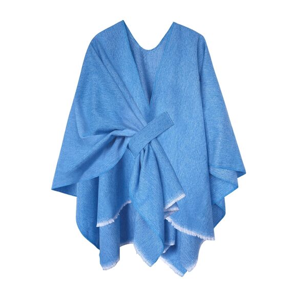 Urbаn Сосо Accessories - 2862 Women's Shawl Wraps Open Front Poncho Cape Oversized Scarves(blue)